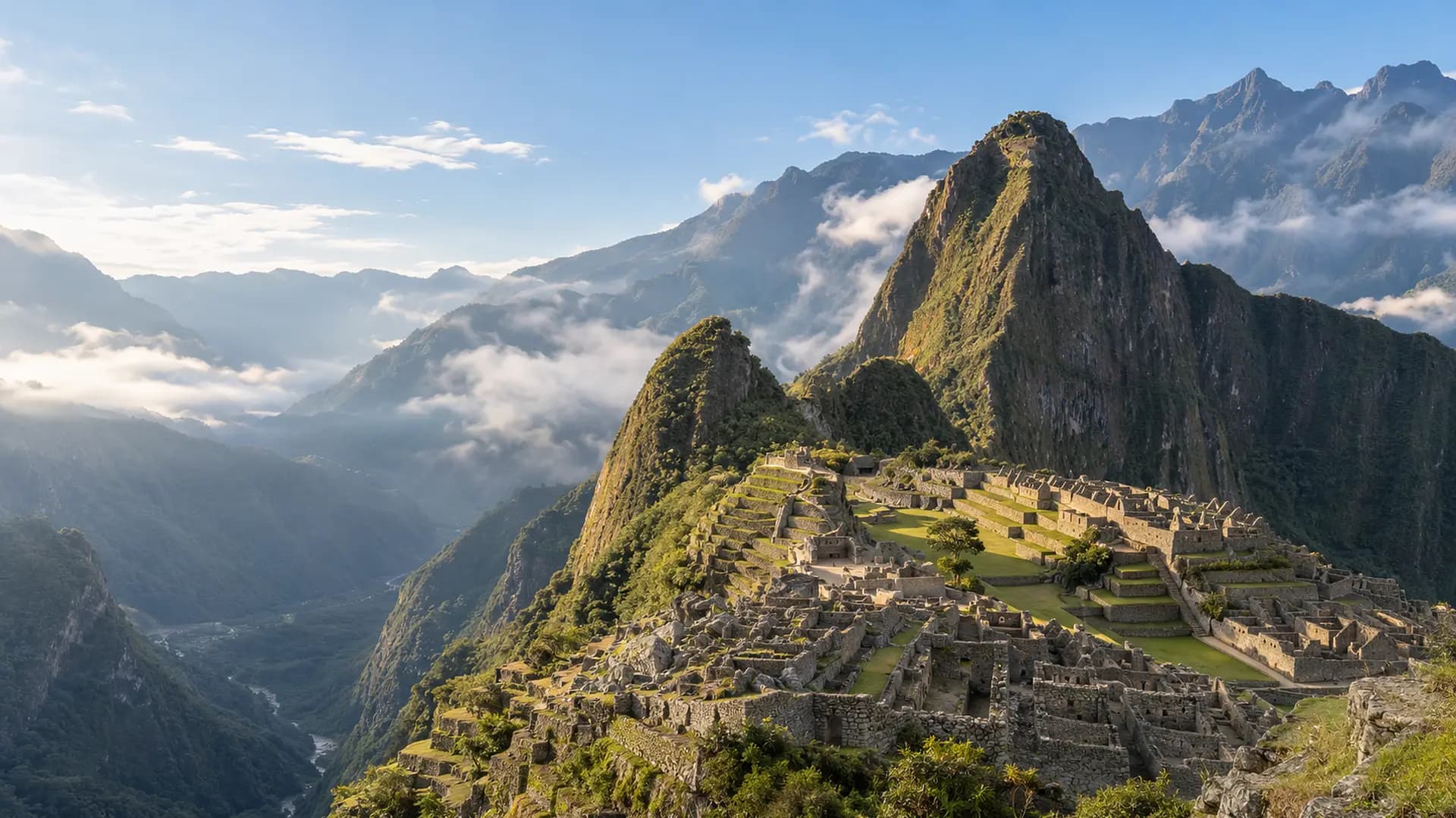Le site inca du Machu Picchu dans les montagnes des Andes